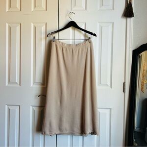 Eileen Fisher lightweight french terry a-line 100% organic cotton skirt